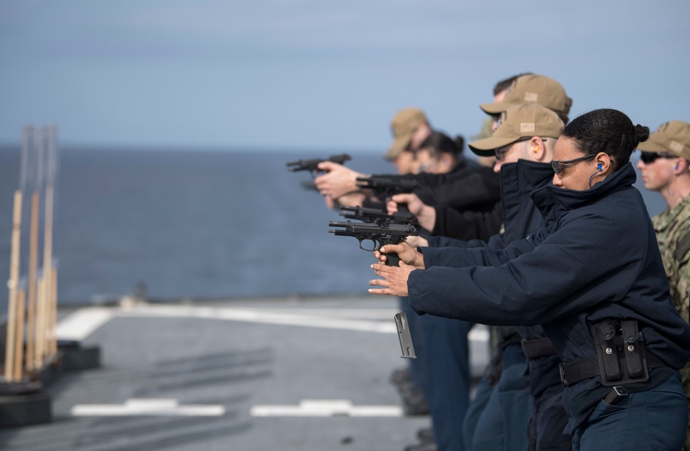 Small-arms Training Aboard Mount Whitney