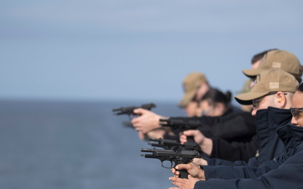 Small-arms Training Aboard Mount Whitney