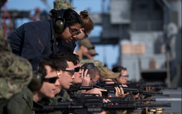 Small-arms Training Aboard Mount Whitney