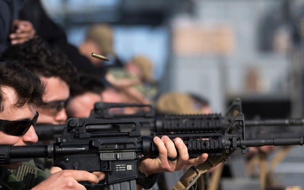 Small-arms Training Aboard Mount Whitney