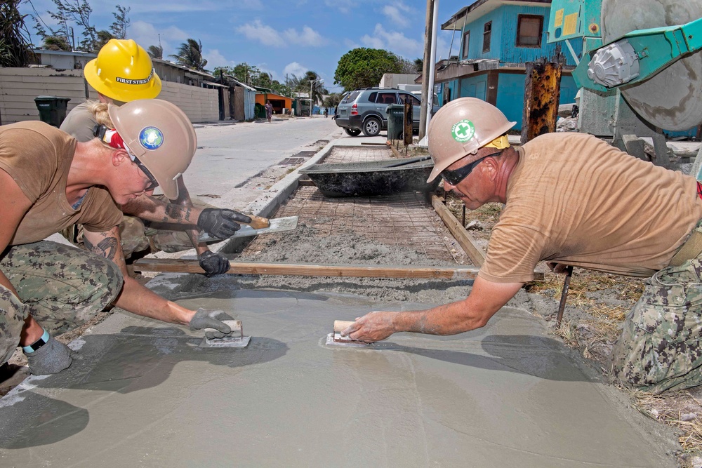 PP19 Engineering side-by-side with Marshallese construction workers