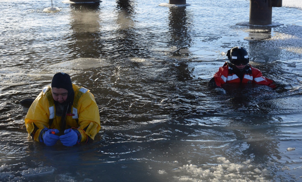 Coast Guard, Kotzebue Fire Department Ice Rescue Training