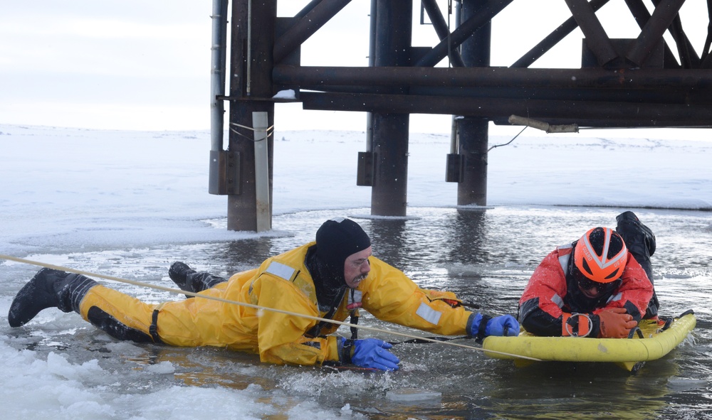 Coast Guard, Kotzebue Fire Department Ice Rescue TrainingK