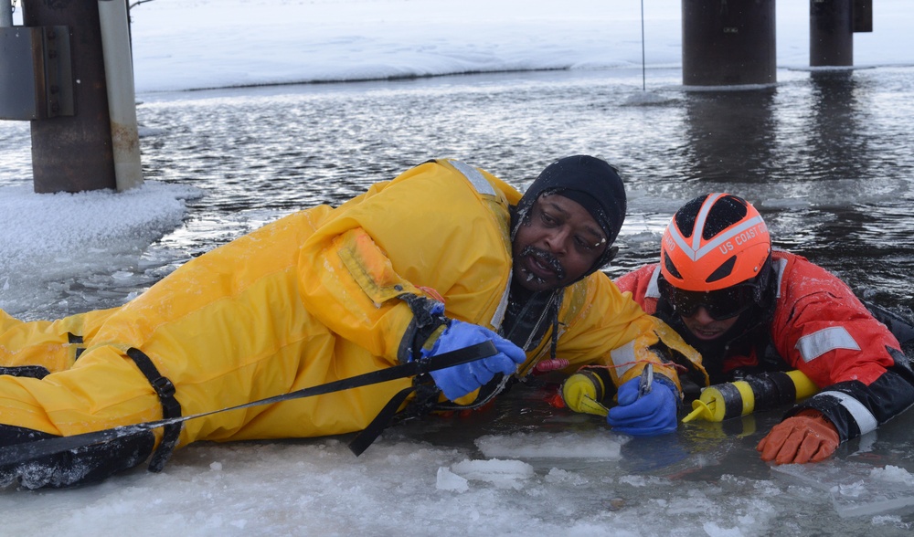 Coast Guard, Kotzebue Fire Department Ice Rescue Training