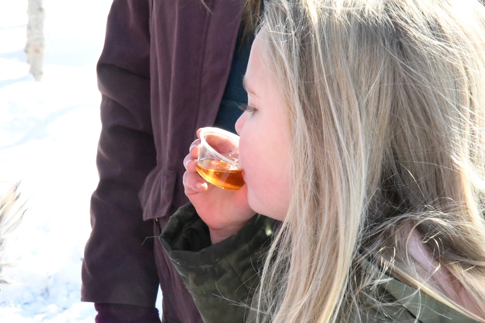 Fort Drum community members discover tree-to-table process of making syrup during Maple Days