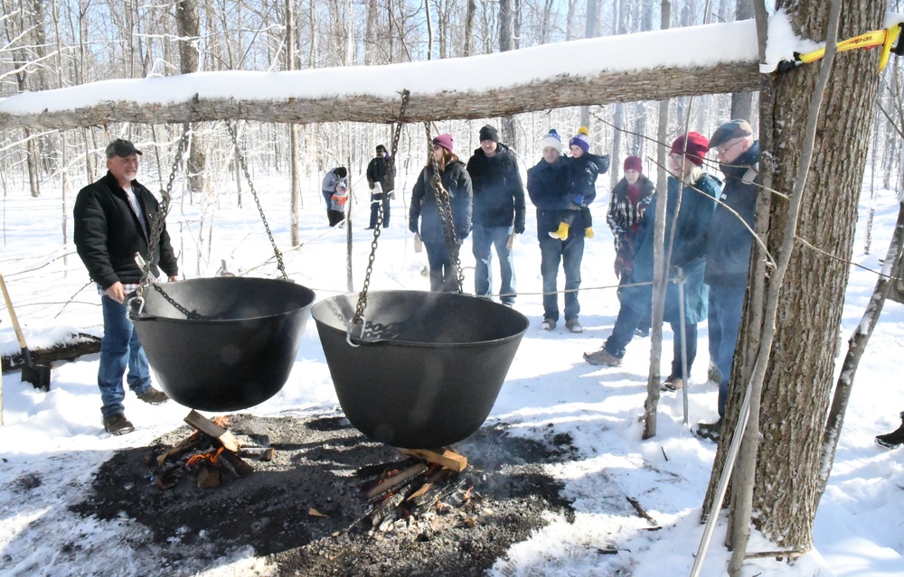 Fort Drum community members discover tree-to-table process of making syrup during Maple Days