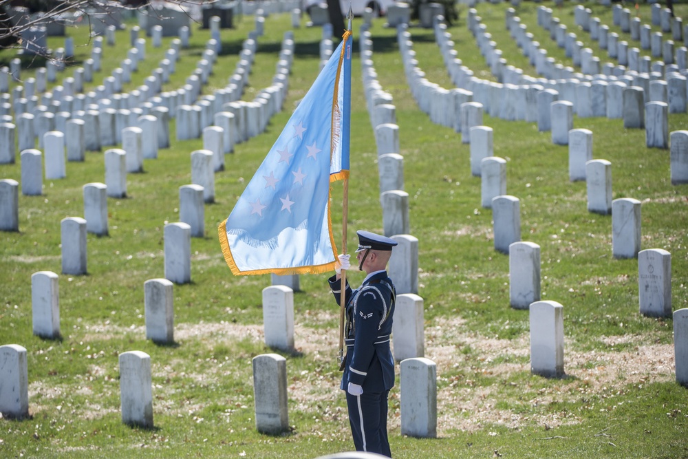 Military Funeral Honor with Funeral Escort for Medal of Honor Recipient U.S. Air Force Col. Joe Jackson in Section 34