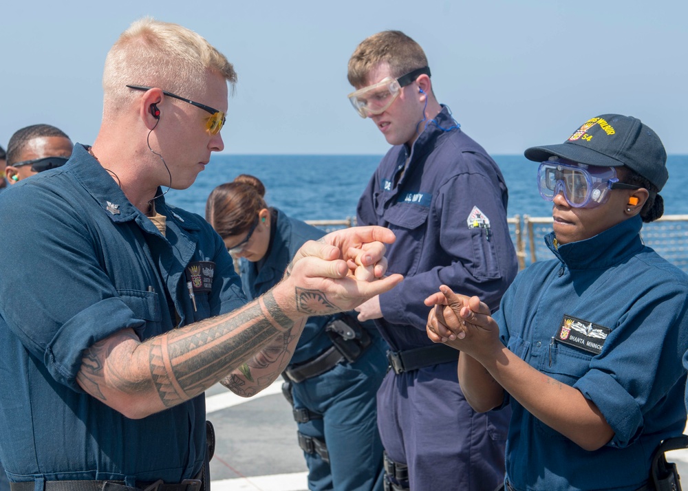 Pistol Qualification Aboard USS Curtis Wilbur