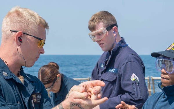 Pistol Qualification Aboard USS Curtis Wilbur