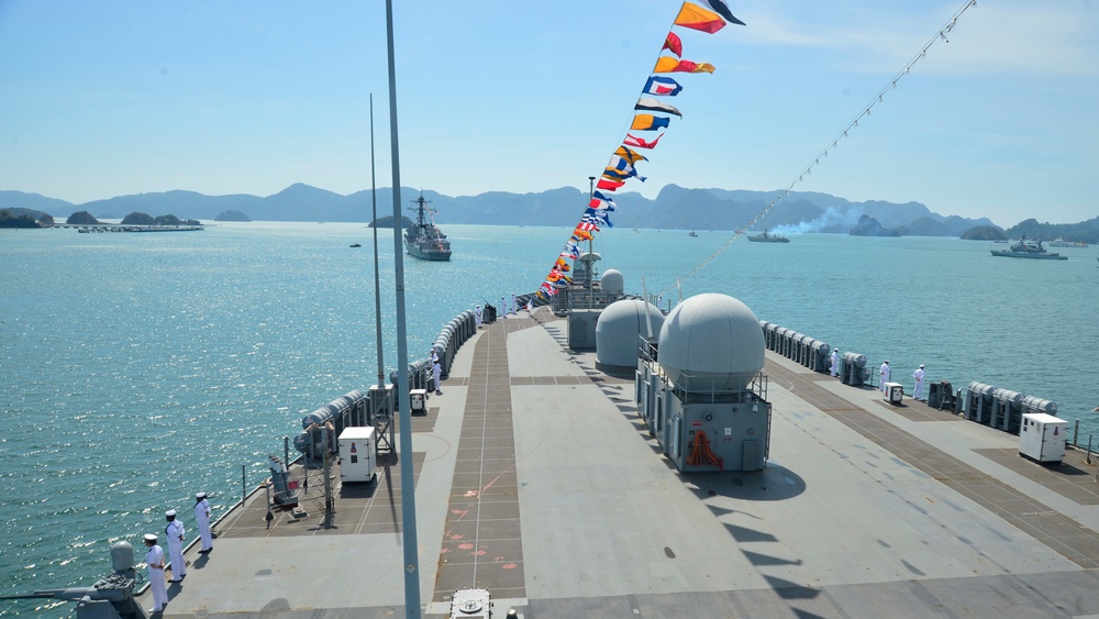 USS Blue Ridge Sailors participate in Langkawi International Maritime Aerospace Exhibition Fleet Review