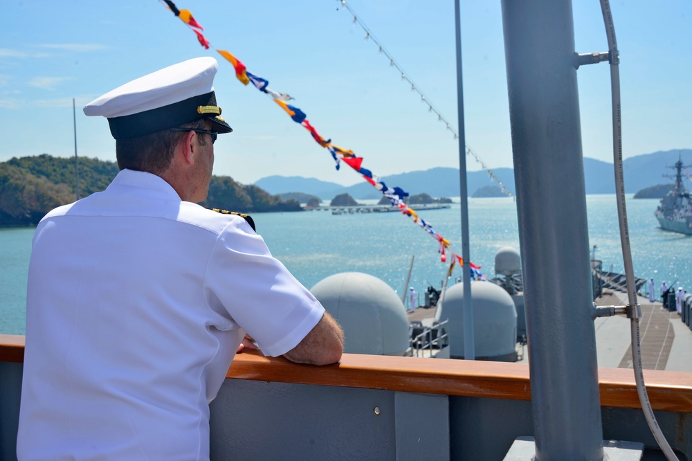 USS Blue Ridge Sailors participate in Langkawi International Maritime Aerospace Exhibition Fleet Review