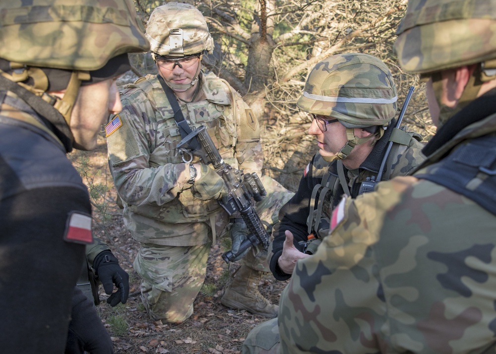 Diehard Engineers train with their Polish allies