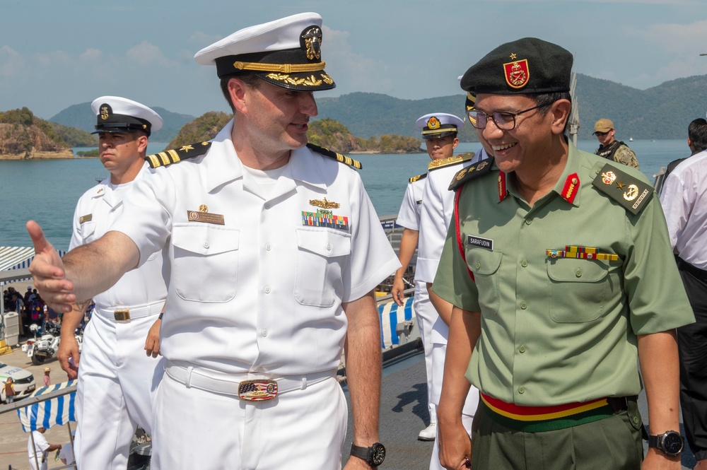 Royalty Visits USS Preble during LIMA