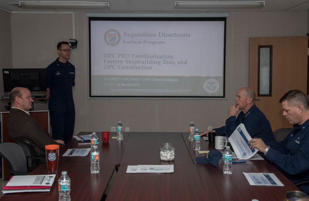 Coast Guard Vice Commandant visits OPC project resident office