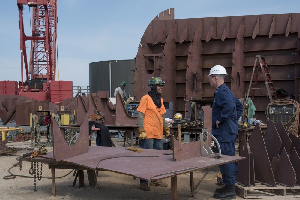 Coast Guard Vice Commandant visits Eastern Shipbuilding Group