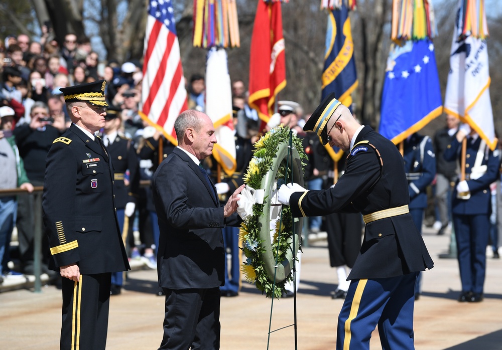Armed Forces Full Honor Wreath Ceremony iho Minister of Defense for Brazil