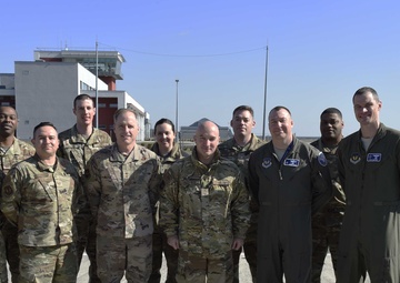 Third Air Force Commander, Command Chief visit Detachment 1 Airmen in Poland