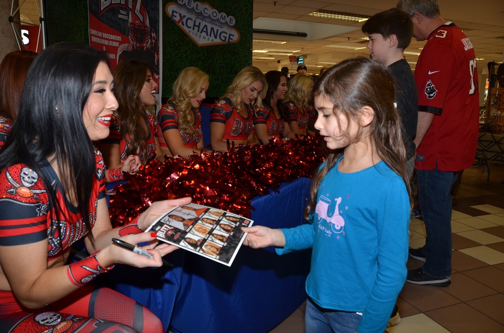 Tampa Bay Buccaneer Cheerleaders and football players visit Caserma Ederle, Vicenza