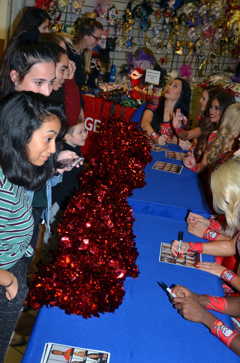 Tampa Bay Buccaneer Cheerleaders and football players visit Caserma Ederle, Vicenza