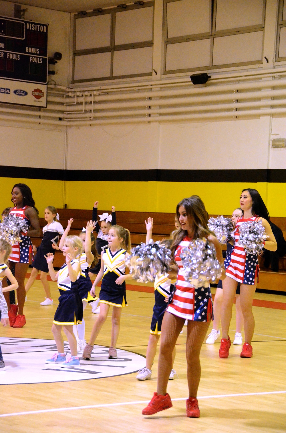 Tampa Bay Buccaneer Cheerleaders and football players visit Caserma Ederle, Vicenza