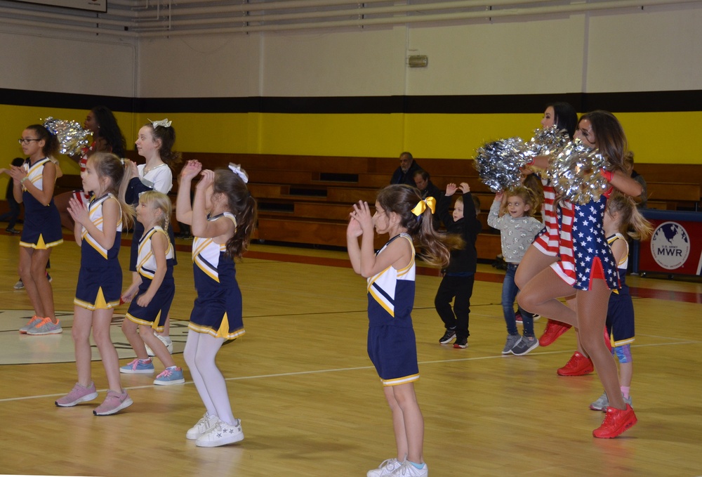 Tampa Bay Buccaneer Cheerleaders and football players visit Caserma Ederle, Vicenza