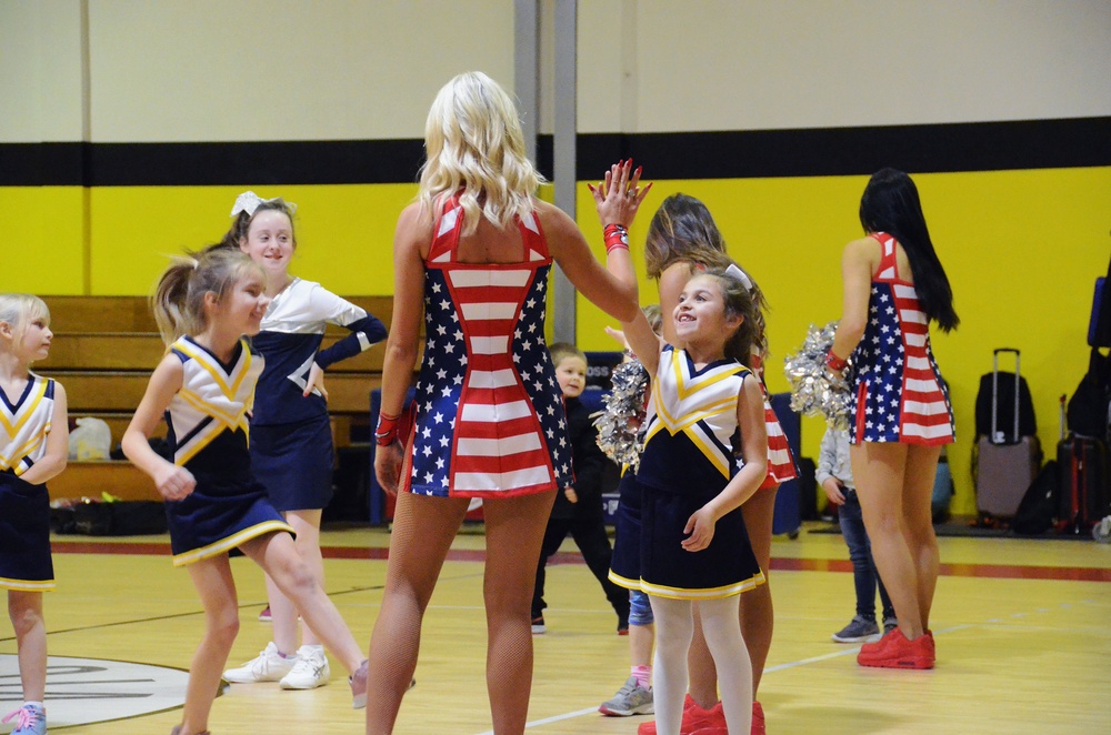 Tampa Bay Buccaneer Cheerleaders and football players visit Caserma Ederle, Vicenza