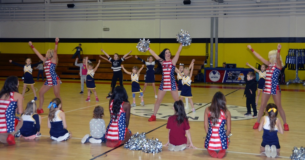 Tampa Bay Buccaneer Cheerleaders and football players visit Caserma Ederle, Vicenza