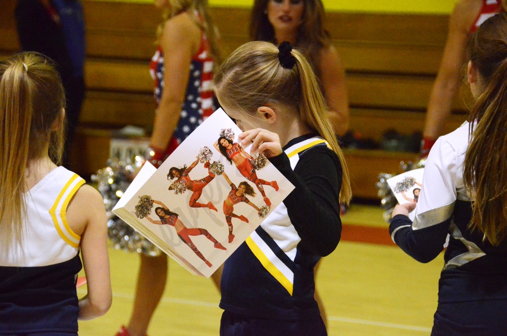 Tampa Bay Buccaneer Cheerleaders and football players visit Caserma Ederle, Vicenza