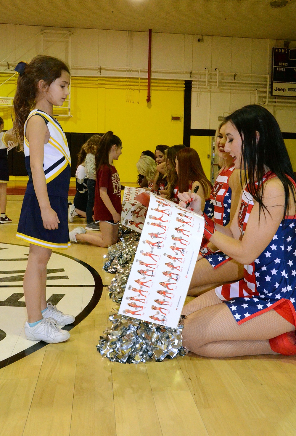 Tampa Bay Buccaneer Cheerleaders and football players visit Caserma Ederle, Vicenza