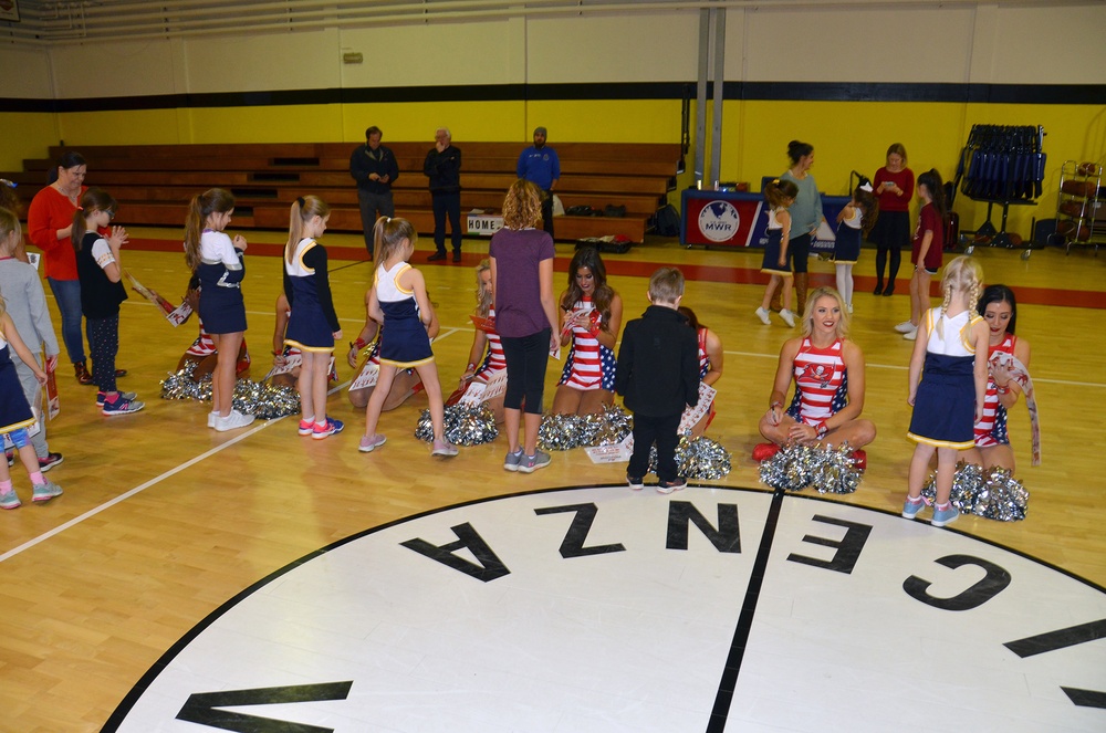 Tampa Bay Buccaneer Cheerleaders and football players visit Caserma Ederle, Vicenza