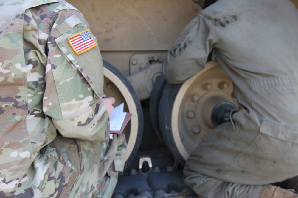 Charlie Company, 1-16 Infantry conducts command maintenance