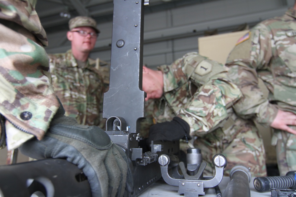 Charlie Company, 1-16 Infantry prepares for gunnery tables and live fire