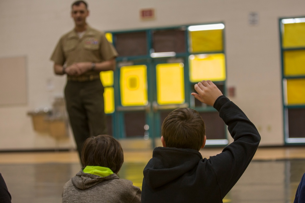 DAY 1: MACS-1 Hosts Marine Week at Ron Watson Middle School