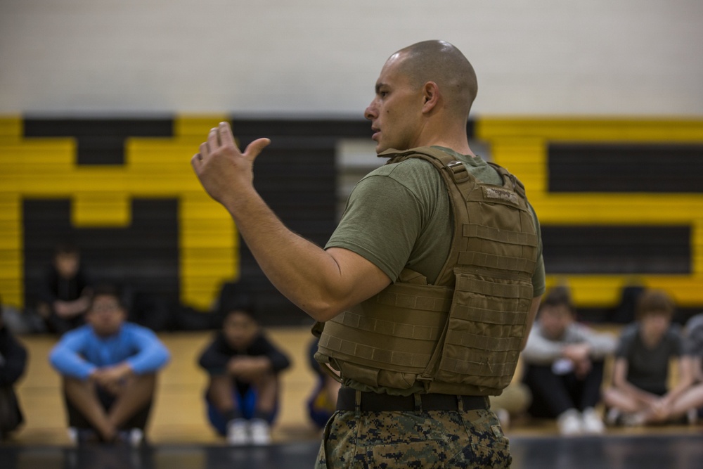 DAY 1: MACS-1 Hosts Marine Week at Ron Watson Middle School