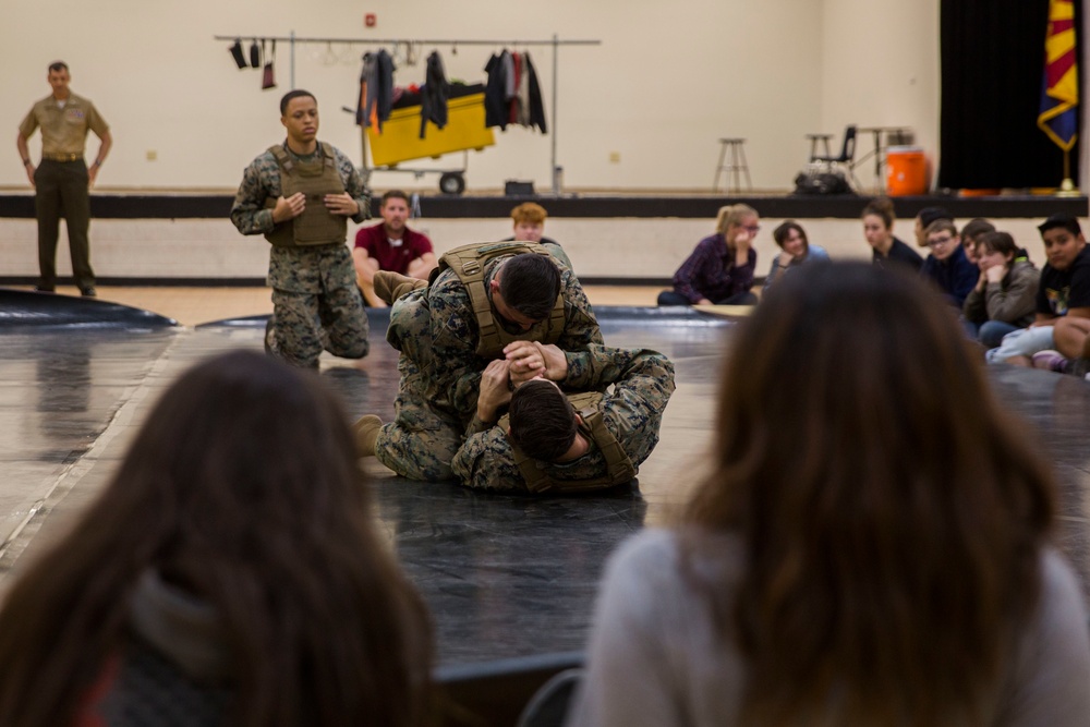 DAY 1: MACS-1 Hosts Marine Week at Ron Watson Middle School