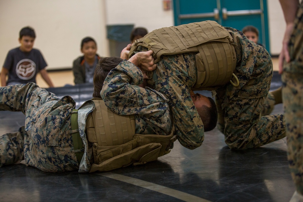 DAY 1: MACS-1 Hosts Marine Week at Ron Watson Middle School