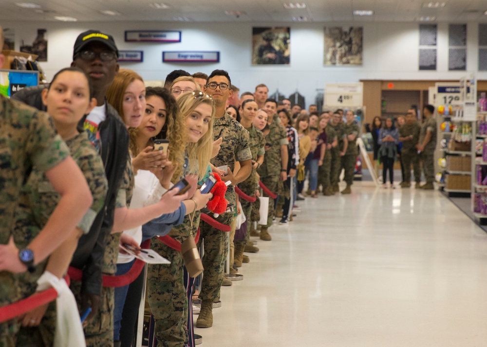 Mark Wahlberg meet and greet on MCB Camp Pendleton
