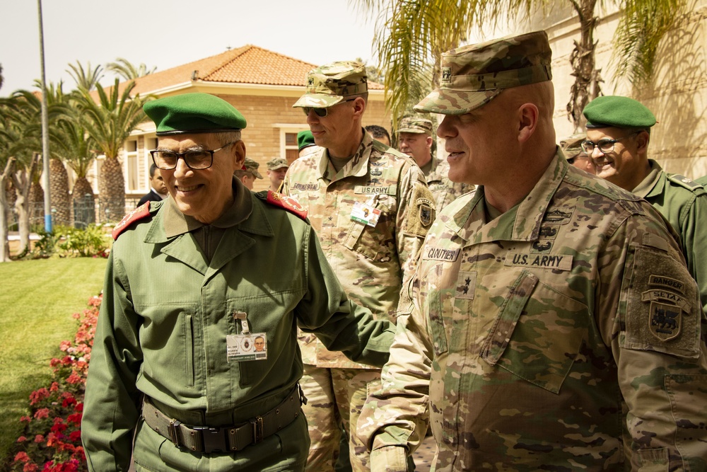 Maj. Gen. Cloutier meets with the Maj. Gen. Belkhir El Farouk