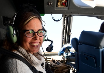 All smiles for civic leader flight