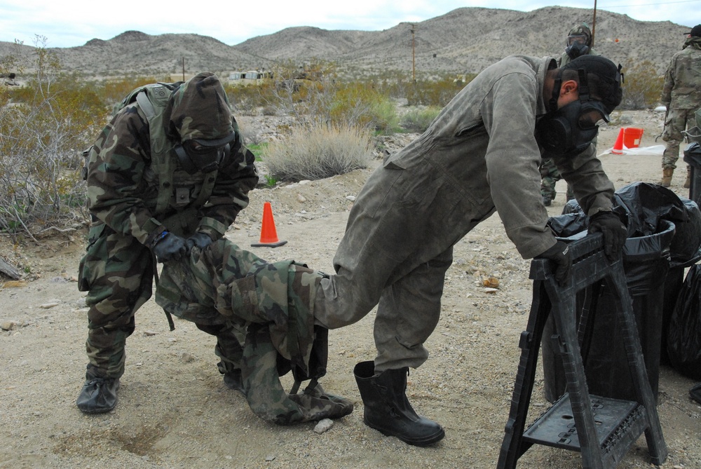 Soldier decontamination during exercise