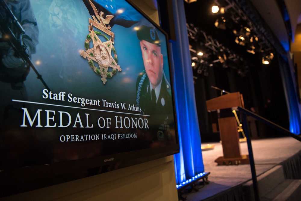 PTDO/DSD posthumously inducts U.S. Army Staff Sgt. Travis Atkins in to the Hall of Heroes