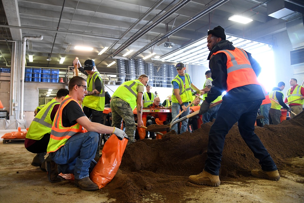 Grand Forks AFB members assist with flood preparation efforts
