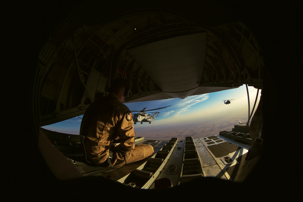 KC-130Js take flight for aerial refuel