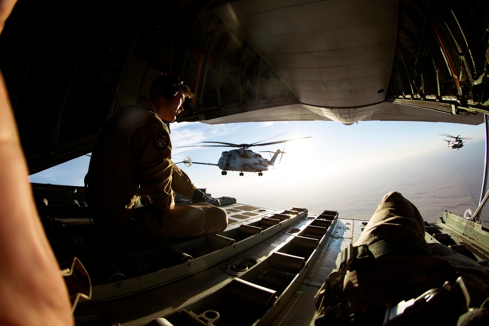 KC-130Js take flight for aerial refuel