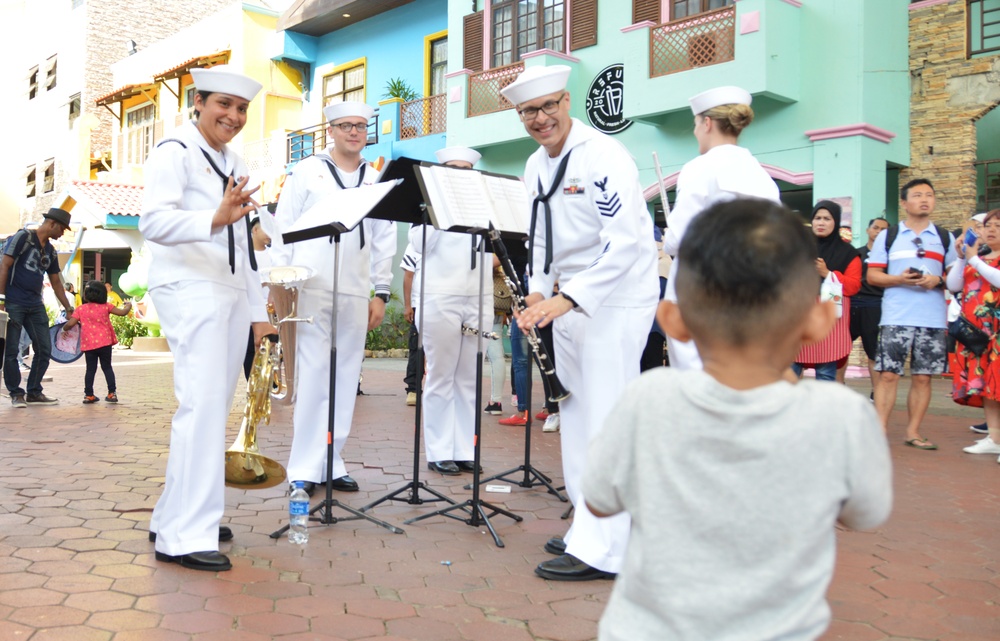 7th Fleet Band Performs at the Langkawi Sky Bridge