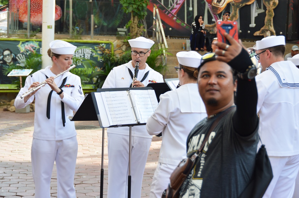 7th Fleet Band Performs at the Langkawi Sky Bridge