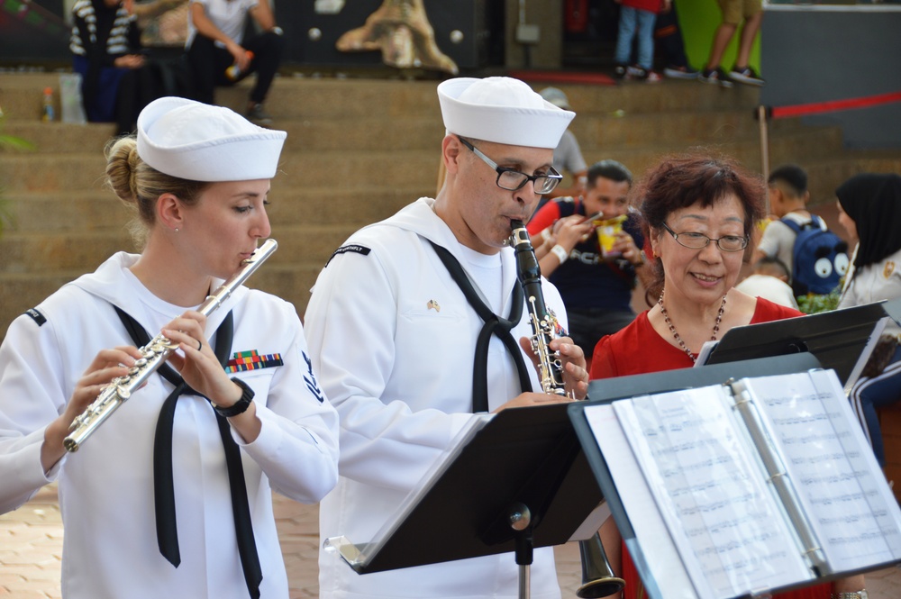 7th Fleet Band Performs at the Langkawi Sky Bridge