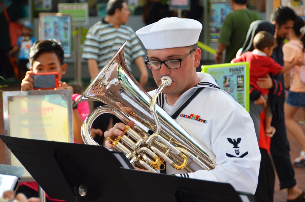 7th Fleet Band Performs at the Langkawi Sky Bridge