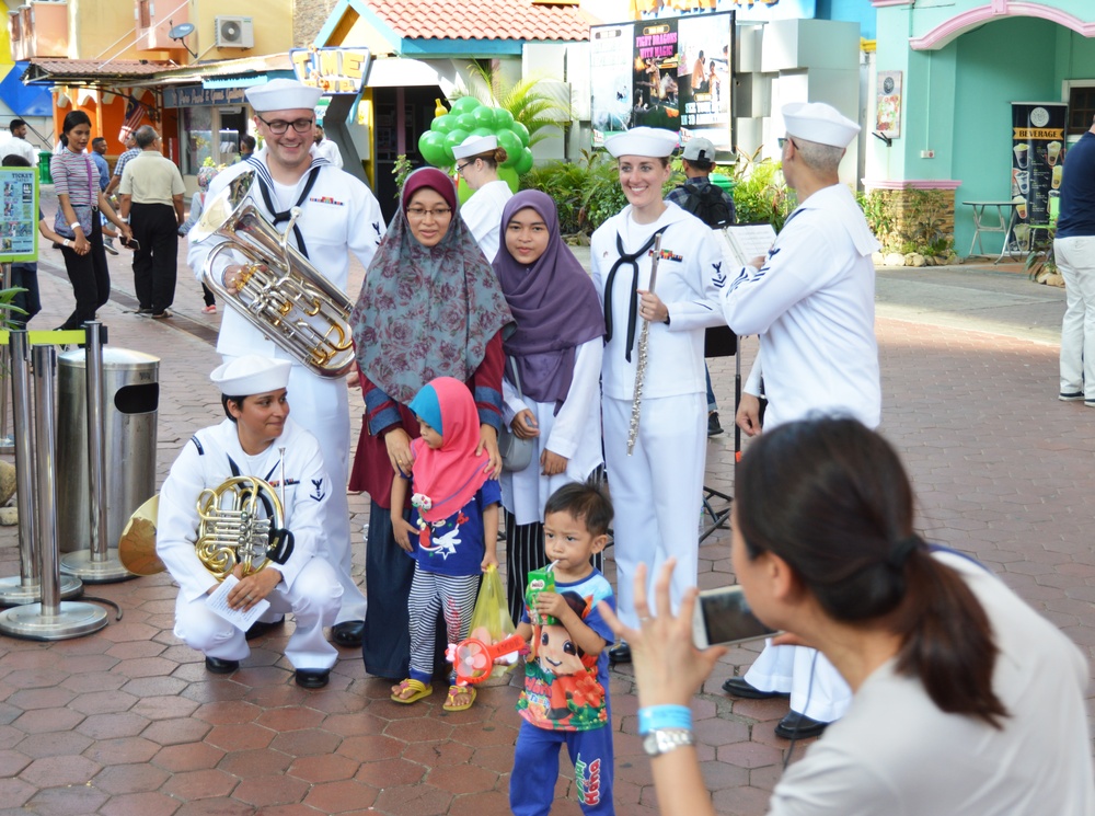 7th Fleet Band Performs at the Langkawi Sky Bridge