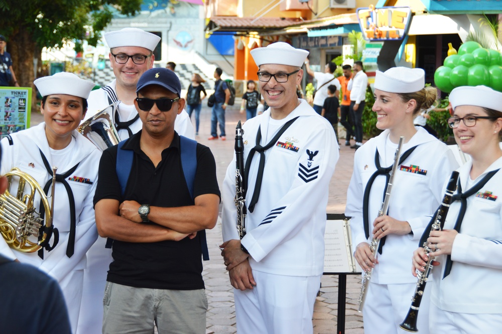 7th Fleet Band Performs at the Langkawi Sky Bridge